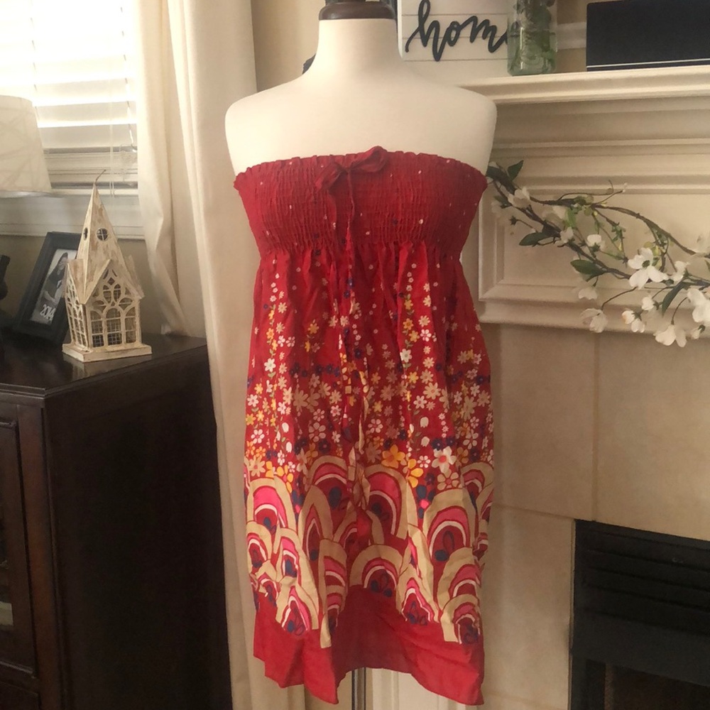 Strapless or tied smocked dress / beach cover up!